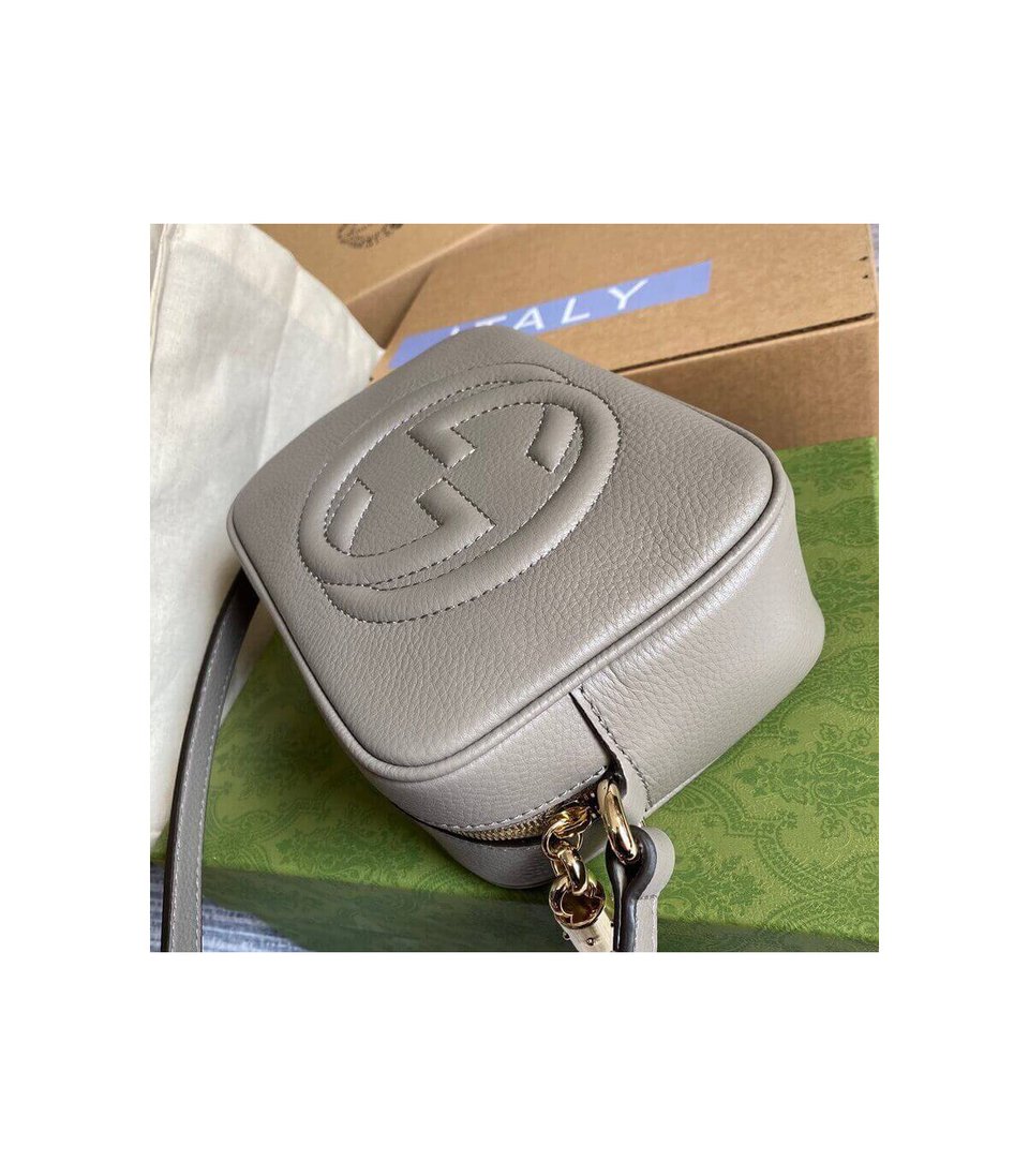 Gucci Soho Small Leather Disco Bag Grey view 5