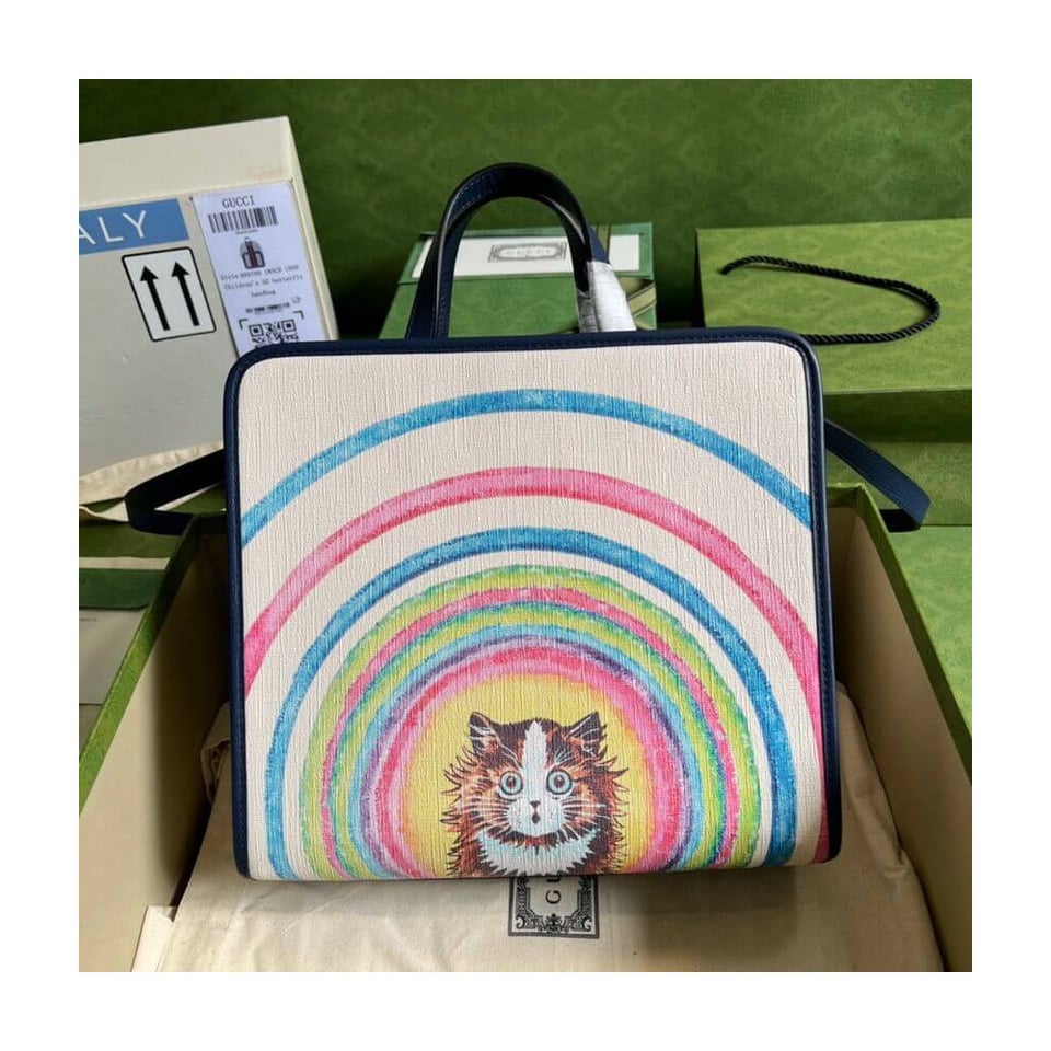 Gucci Tote Bag Cat Print view 3