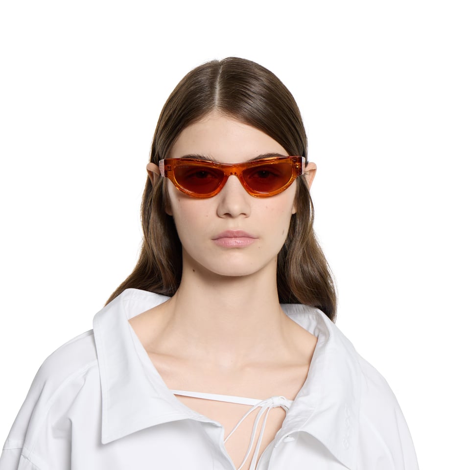 Gucci Orange Cat Eye Sunglasses GG1834S view 4