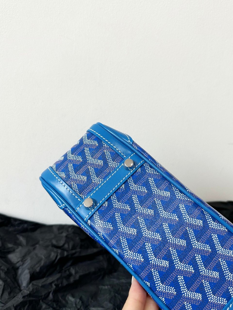 Goyard Goya Bowling Ball Small Blue Canvas 27cm view 5