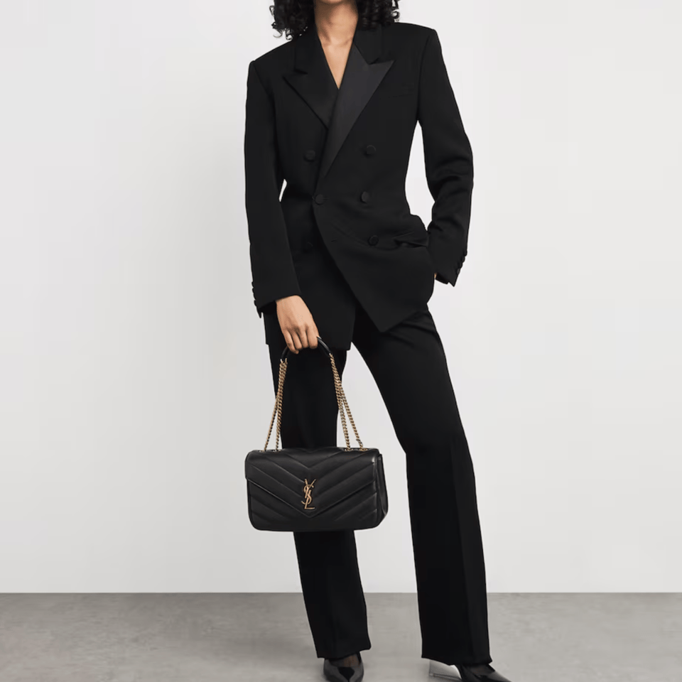 Saint Laurent Loulou Gold Chain Bag 29cm/11.4in view 3