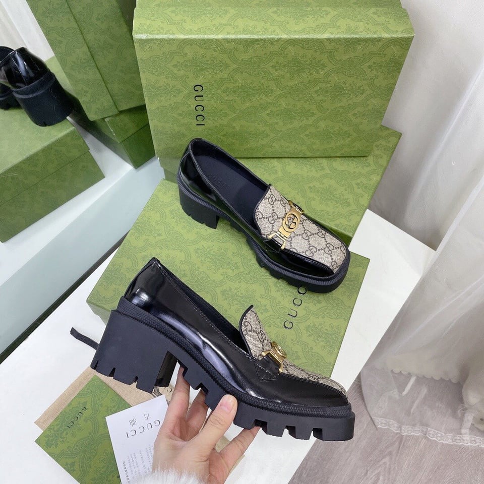 Gucci Ladies Interlocking Double G Loafers 670417 Dksm0 1063 view 9