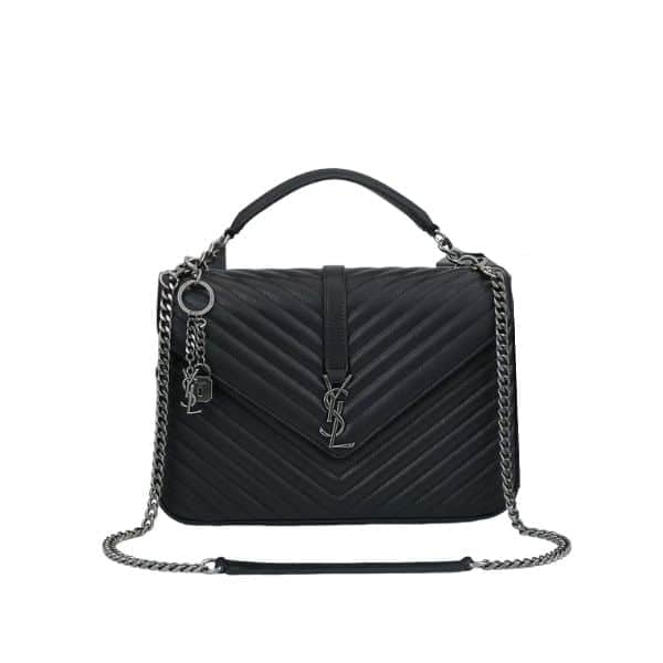 Saint Laurent College Large Chain Bag Black 32Cm view 2