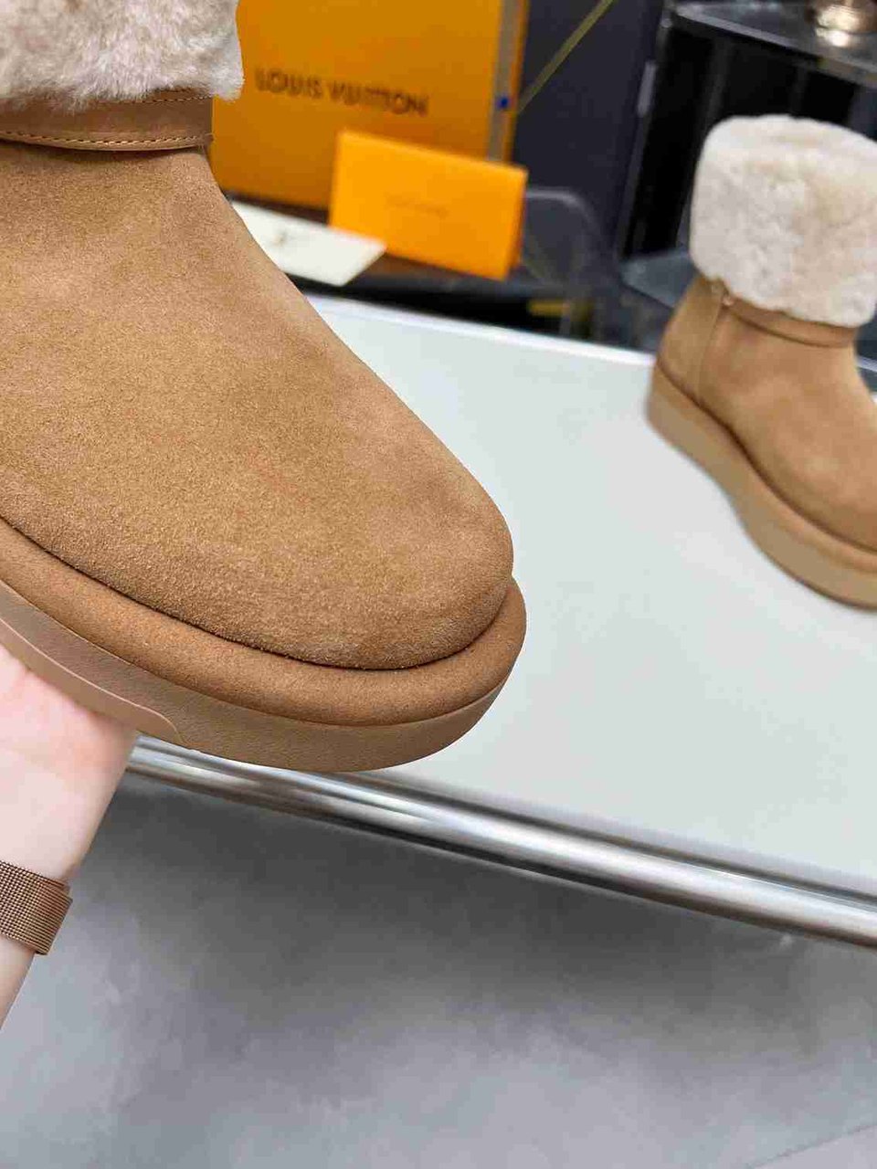 Louis Vuitton Aspen Platform Ankle Boot Beige 1Ac79I view 7