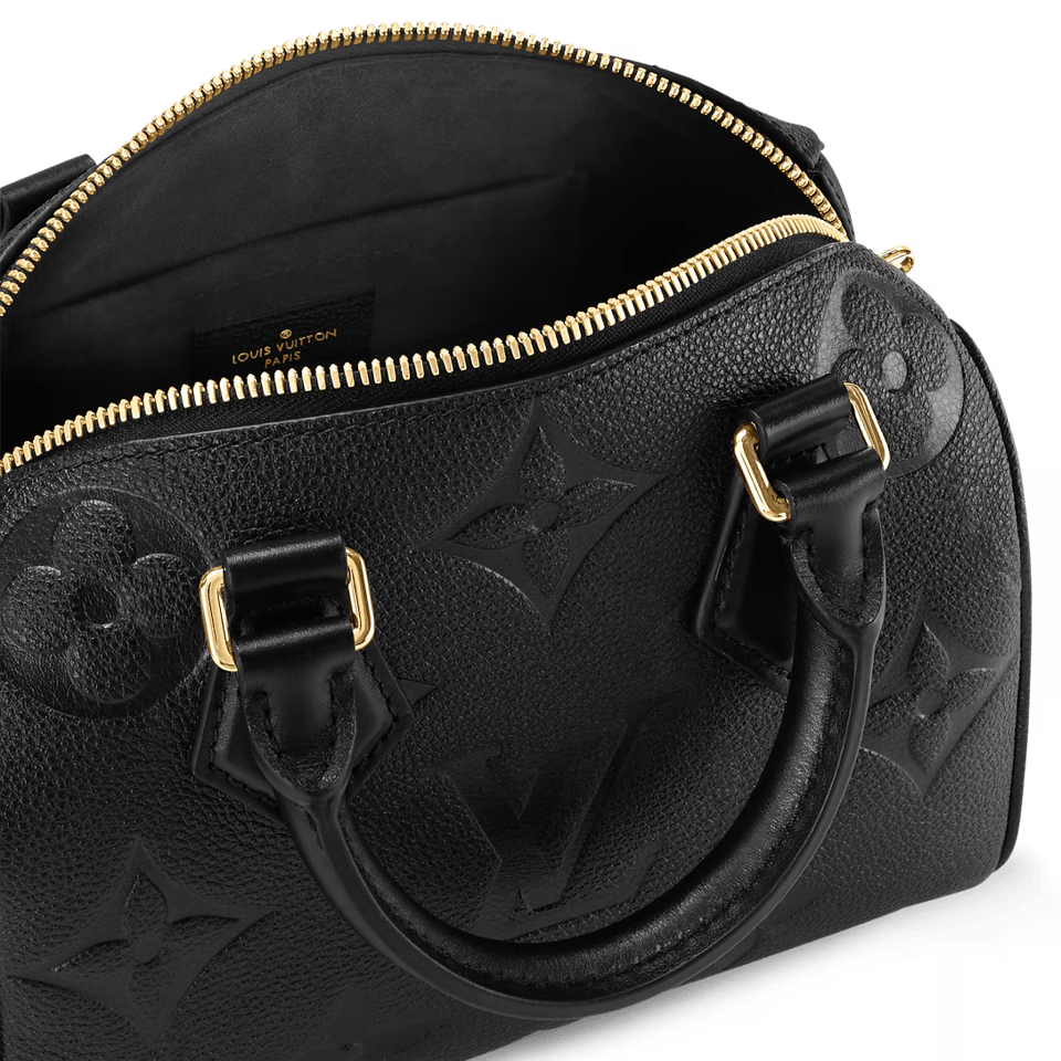 Louis VuittonSpeedy Bandouliere Bag Monogram Empreinte Giant 20 Black 20cm M58953 view 4