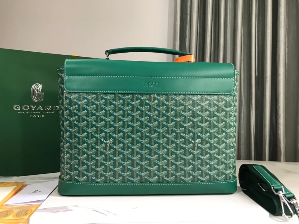Goyard Citadin Bag 38Cm Green Canvas view 4