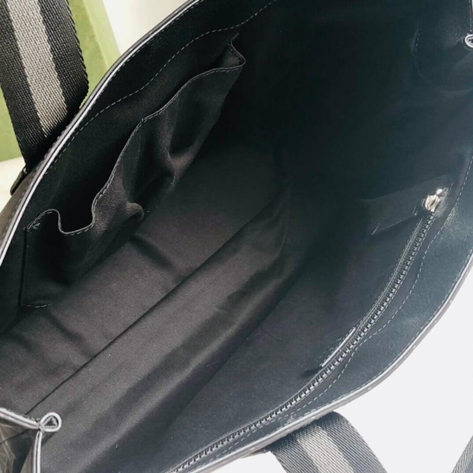 Gucci GG Guccissima Black Nylon Tote Bag 449176 view 11