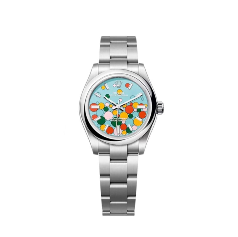 Rolex Oyster Perpetual 31 mm Turquoise blue Dial 277200 view 2