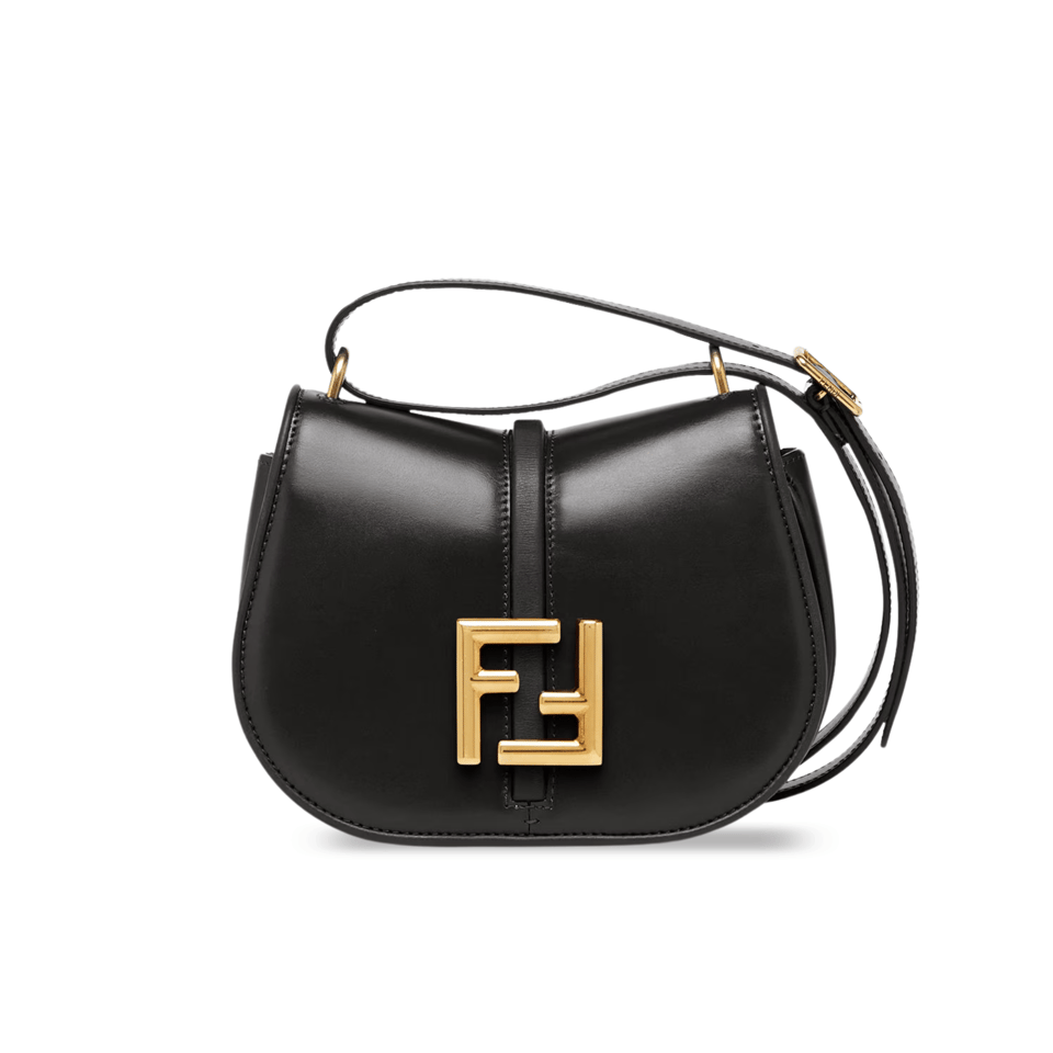 Fendi C’mon Medium Shoulder Bag Black 21cm/ 8.3in view 2