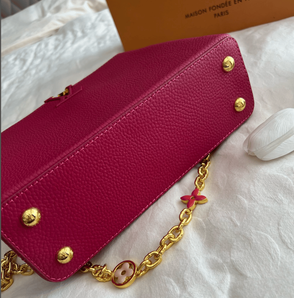 Louis Vuitton Capucines Mini Taurillon Cowhide Dark Pink 20Cm M20845 view 6