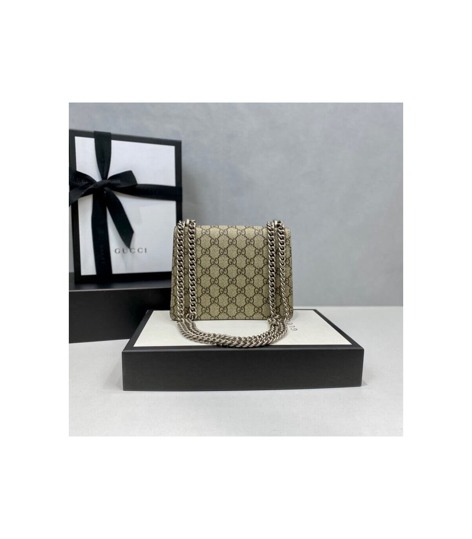 Gucci Dionysus GG Supreme Mini Bag Black 20cm view 7