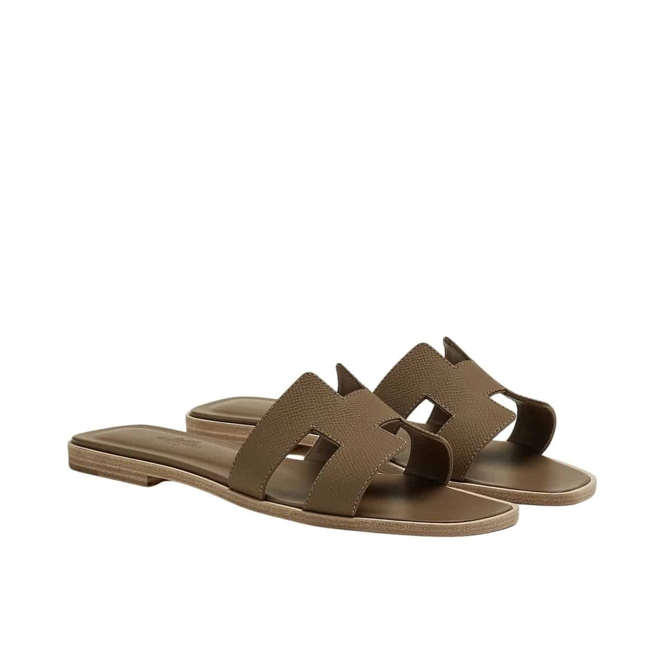 Hermes Oran Sandal Etoupe view 2