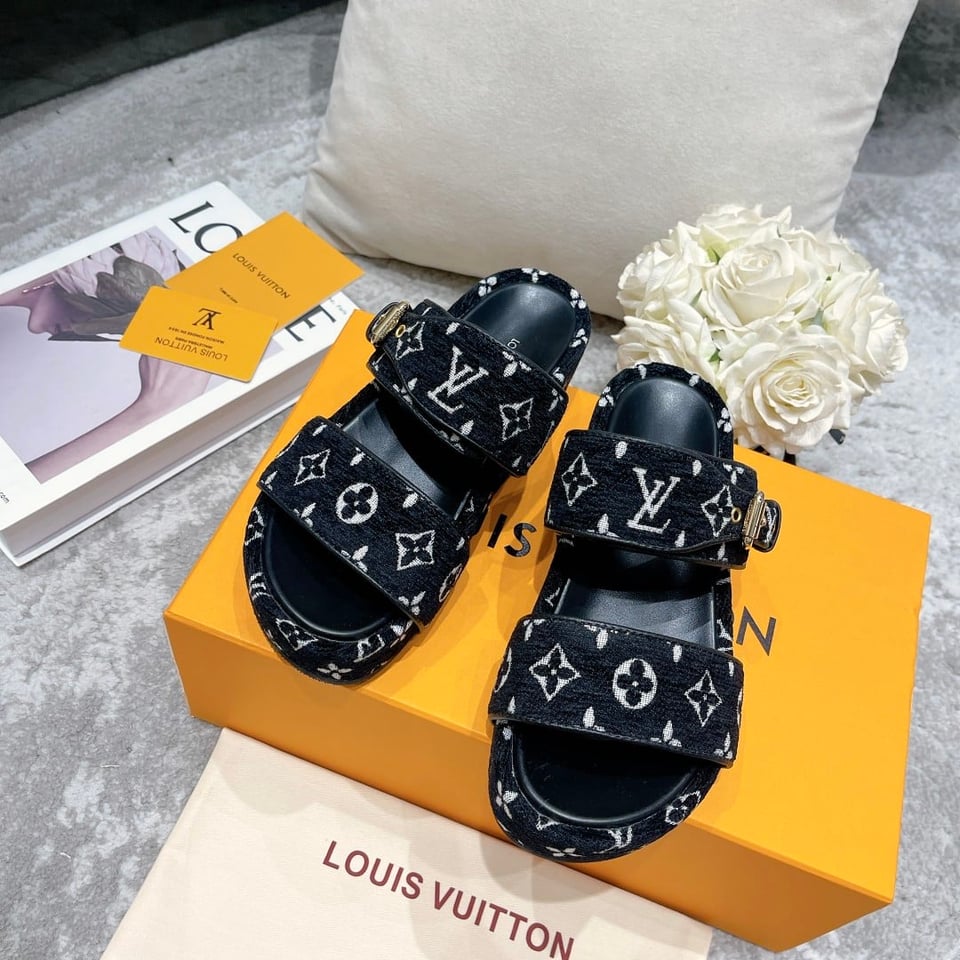 Louis Vuitton Mule Jumbo Flatform Black 1A94Uw view 7