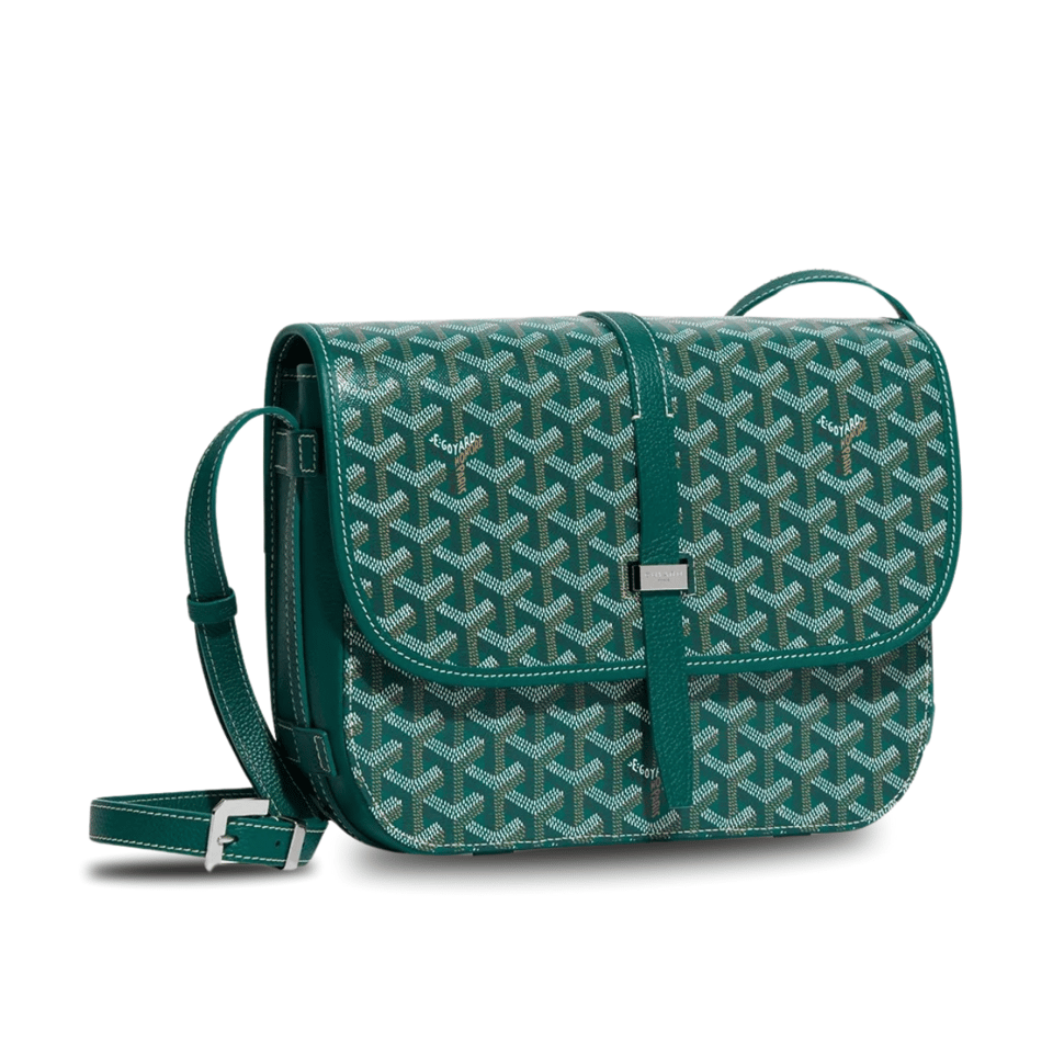 Goyard Belvedere Mm Bag 28Cm Green Canvas