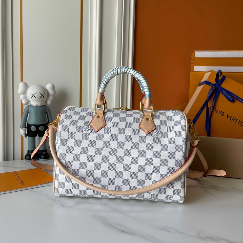 Louis Vuitton Speedy 30 Soft Damier Azur Canvas N40908 view 6