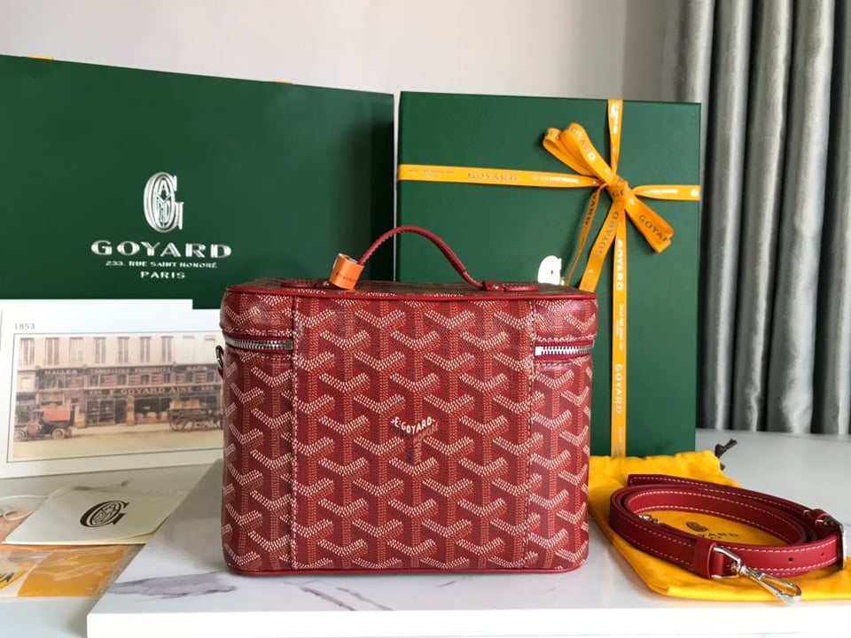 Goyard Muse Vanity Case 20 Cm Classic Red Goyardine Canvas view 5