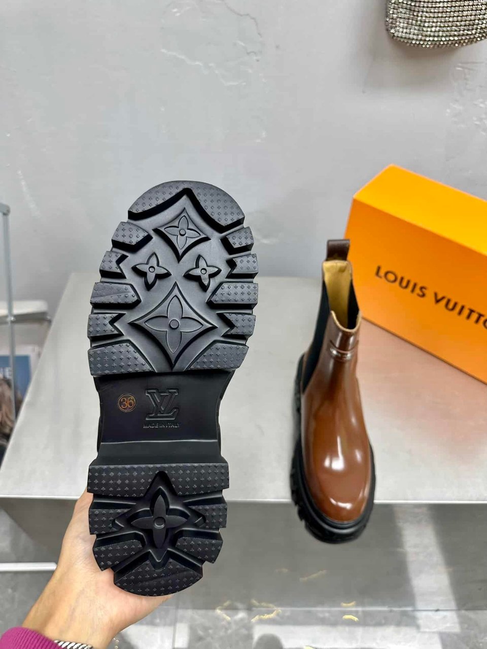 Louis Vuitton Lv Record Chelsea Boot Brown view 4