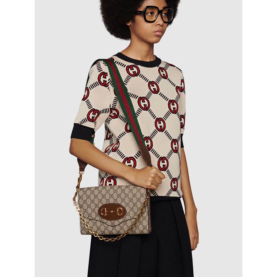 Gucci Horsebit 1955 Small Bag In GG Supreme view 4