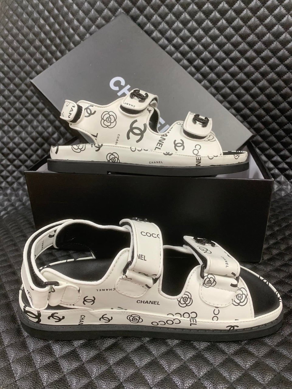 Chanel Dad Slingback Sandals 23P Camelia Cc Logo view 7
