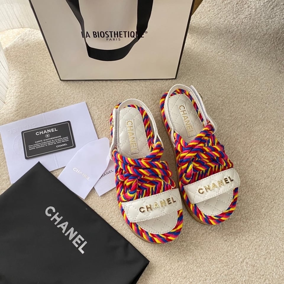 Chanel Rope Sandals Strap Multicolor view 9