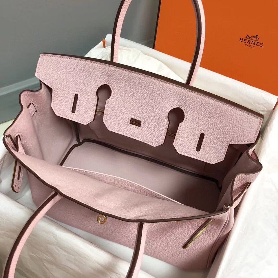 Hermes Birkin 30Cm Pink Togo Leather Gold Hardware view 5