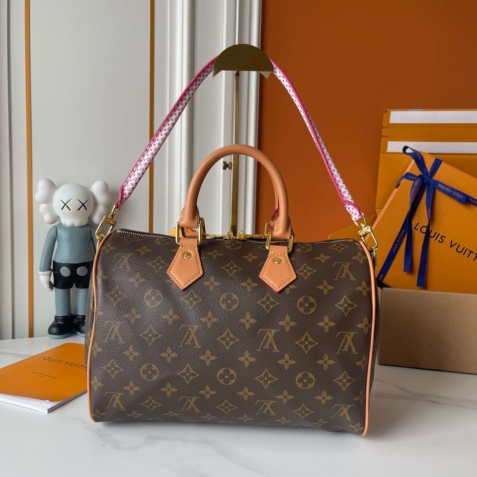 Louis Vuitton Speedy Soft 30 Bag Monogram Orange M27512 view 6