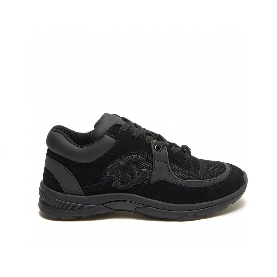 Chanel Cc Logo Sneaker Black G34361 Y53536 94305 view 2