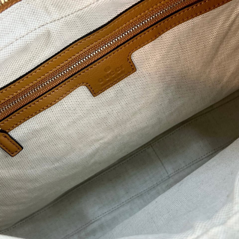 Gucci Brown Leather Attache Medium Shoulder Bag 35cm 702823 view 13