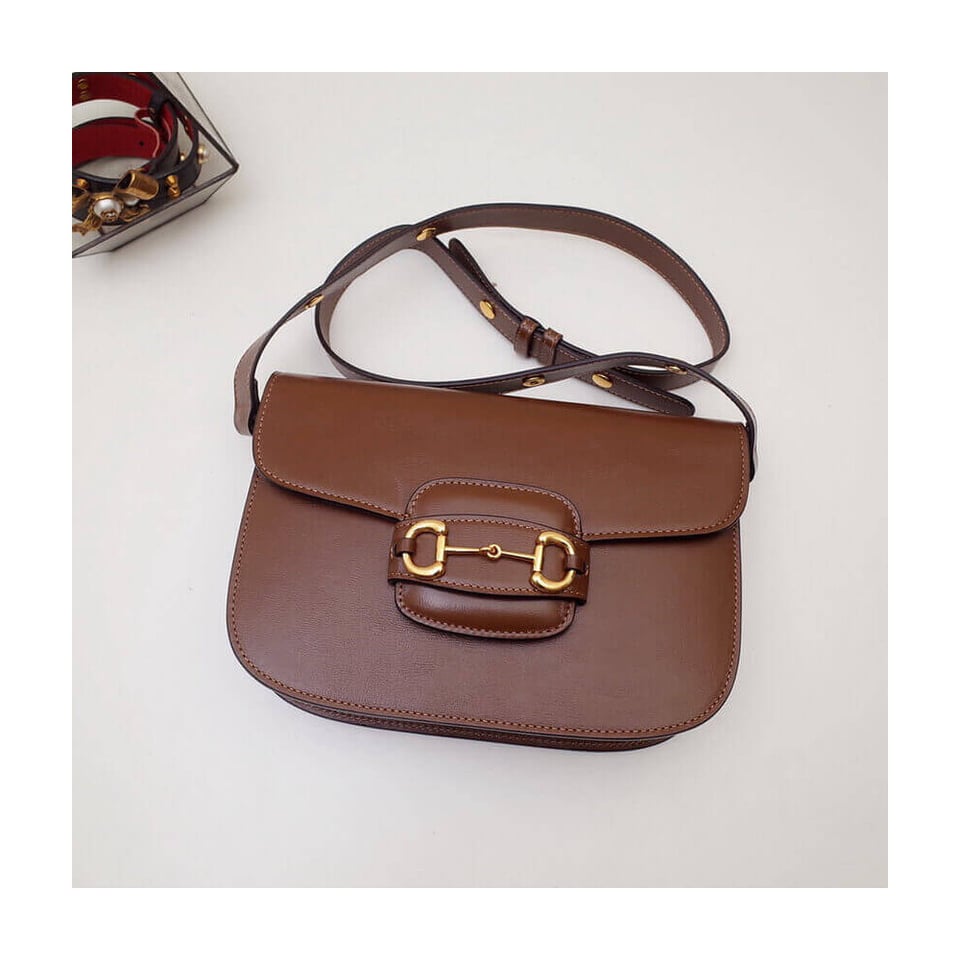 Gucci Horsebit 1955 Shoulder Bag In Brown Leather view 10
