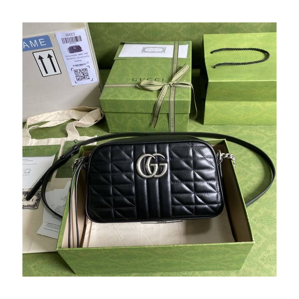 Gucci GG Marmont Small Shoulder Bag Black view 3