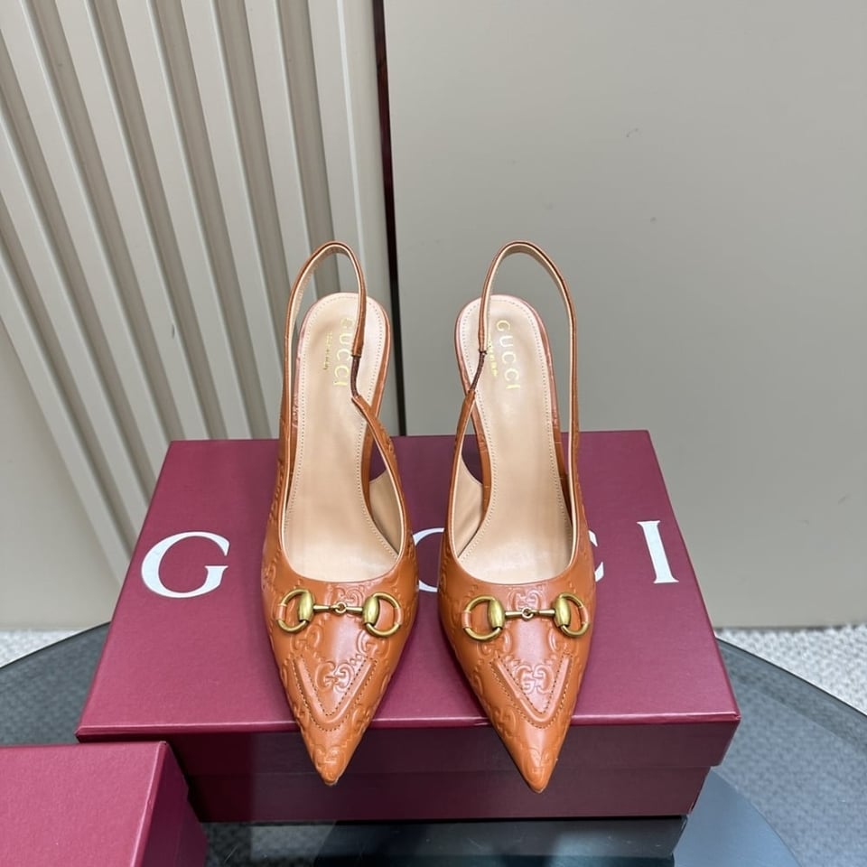 Gucci Women’S Horsebit Pump Gg Leather Light Brown view 3