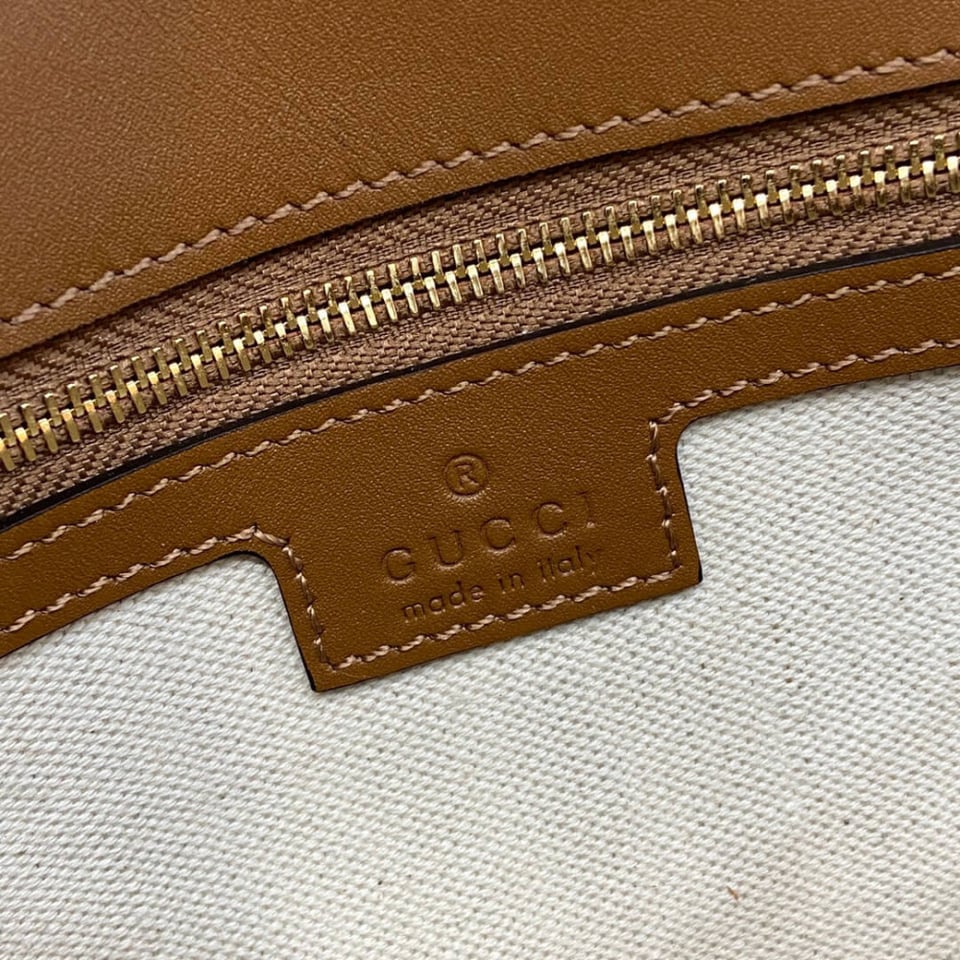 Gucci Blondie Small Top Handle Bag cotton linen canvas view 13