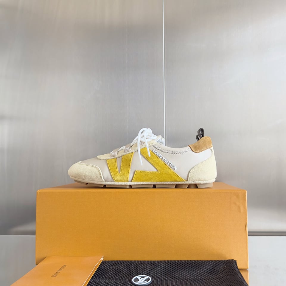 Louis Vuitton Sneakerina Yellow Beige – Women’s Ballet-Inspired Slim Sneakers view 11