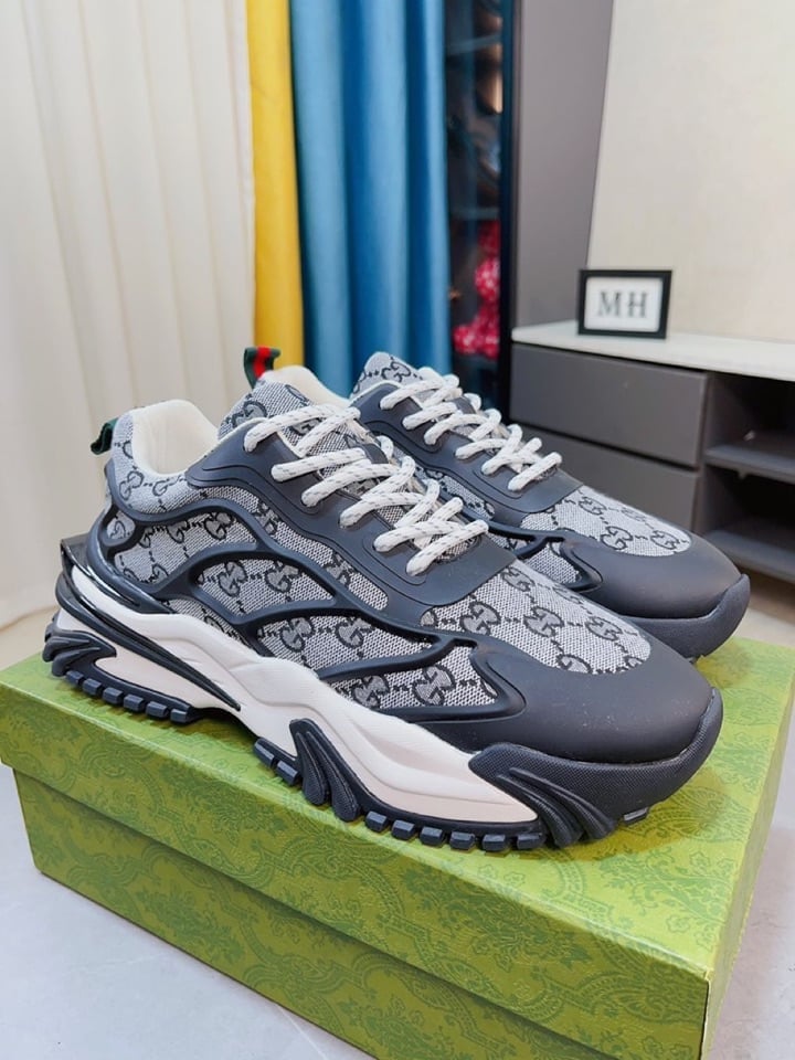 Gucci Gg Men?S Sneaker Rubber Leather Grey view 4