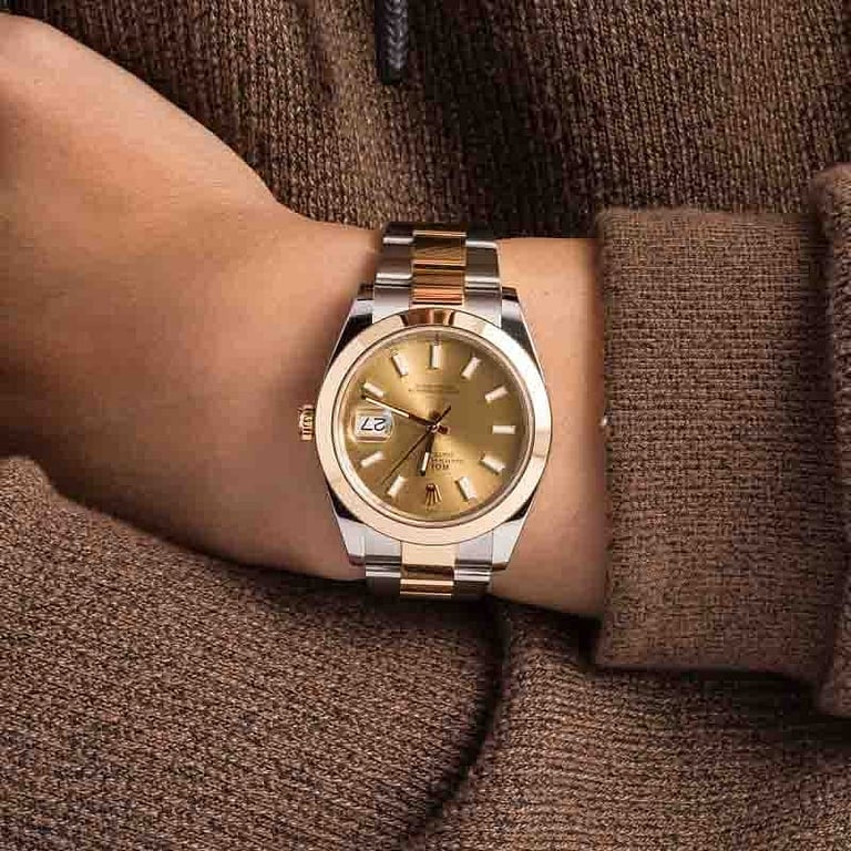 [Superclone] Rolex Datejust 41mm Champagne-Colour Dial Smooth Oyster 126303 view 6