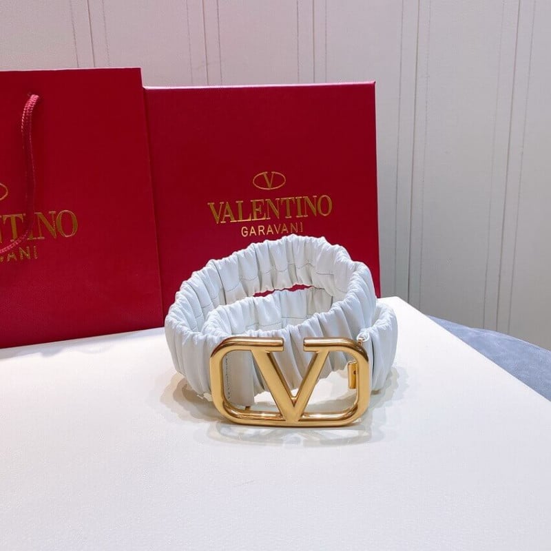 Valentino Garavani VLogo Elasticated Leather Belt view 4