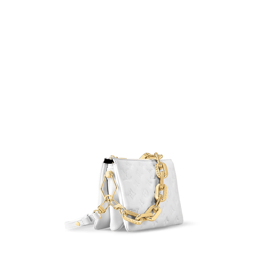Louis Vuitton Coussin BB 22cm/8.7in Monogram Empreinte Leather White M20770 – Women view 5