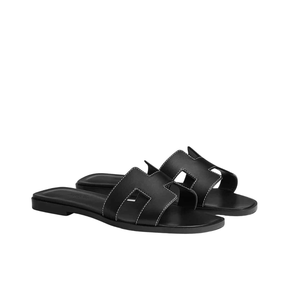 Hermes Oran Sandal Noir H021056Z 01340 view 2