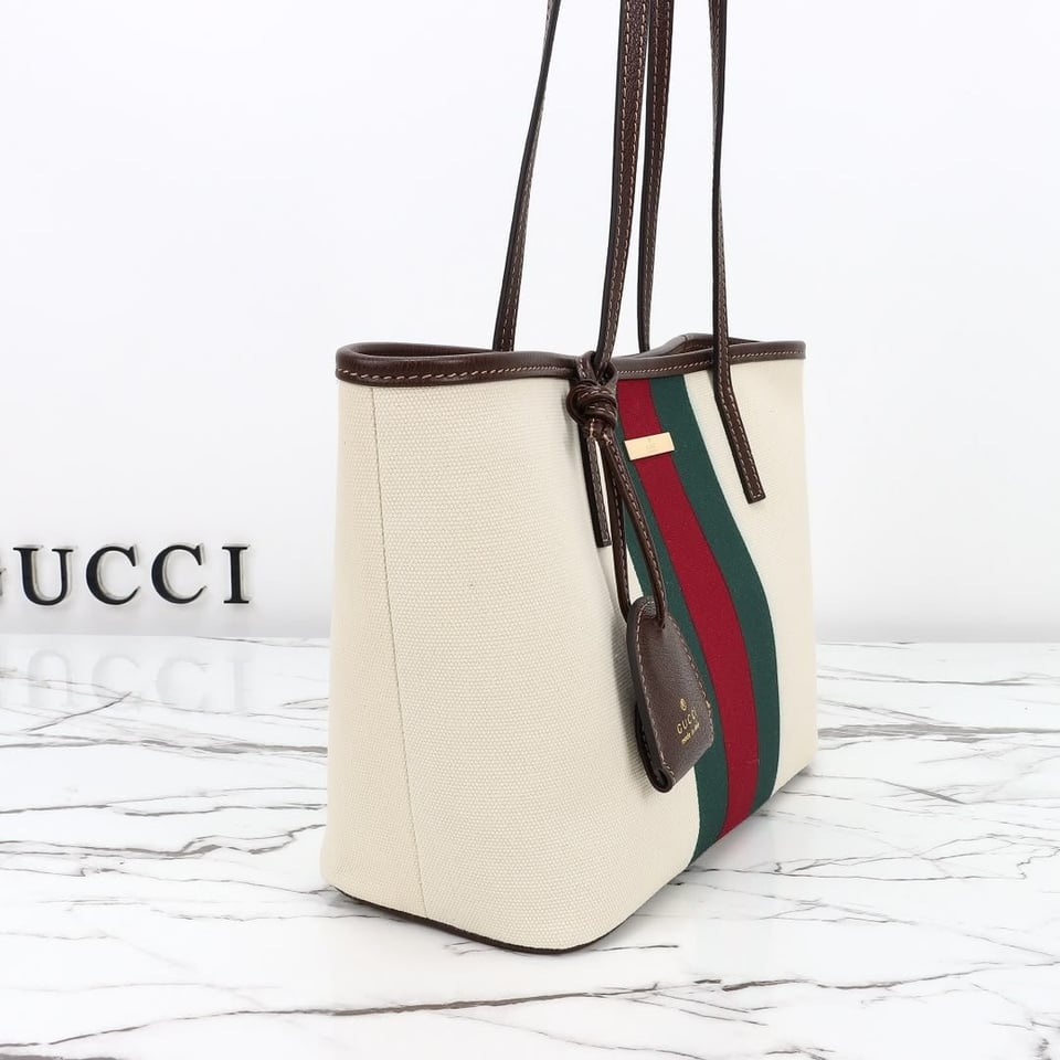 Gucci Tribeca Small Tote Bag 24.9cm/9.8in Natural Canvas A0034E view 9