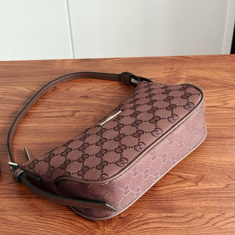 Gucci Lady Lunetta Small Shoulder Bag Dark Brown GG Canvas 22cm/8.7in 874743 view 7