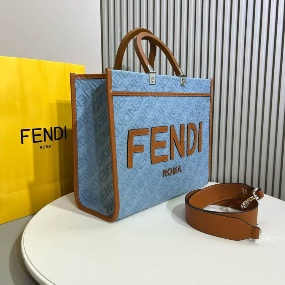 Fendi Sunshine Medium Denim Light Blue 35Cm view 5
