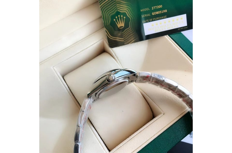 Rolex Oyster Perpetual 31/41mm SS/SS Red/Stk view 8
