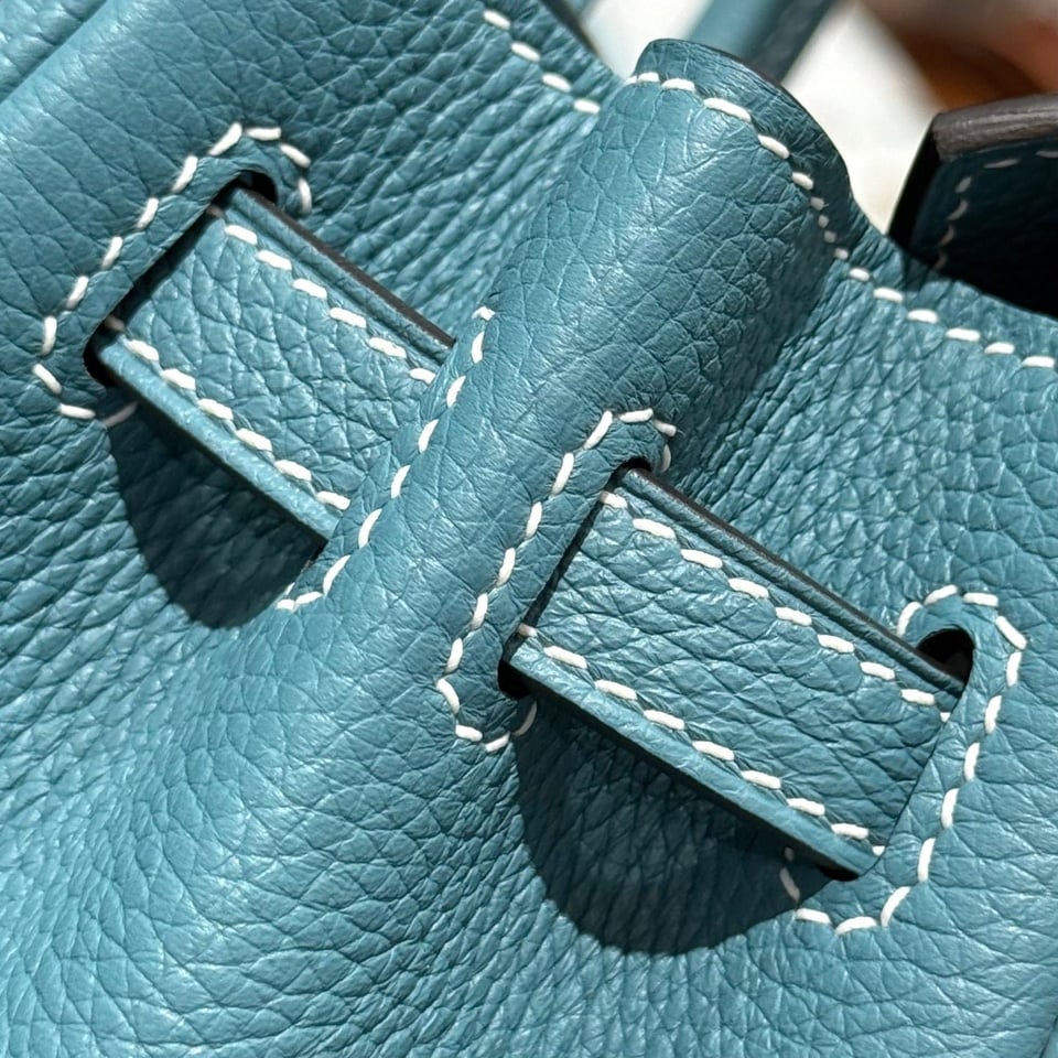 Hermes Birkin 25Cm Teal Green Togo Leather Silver Hardware 237510 view 5
