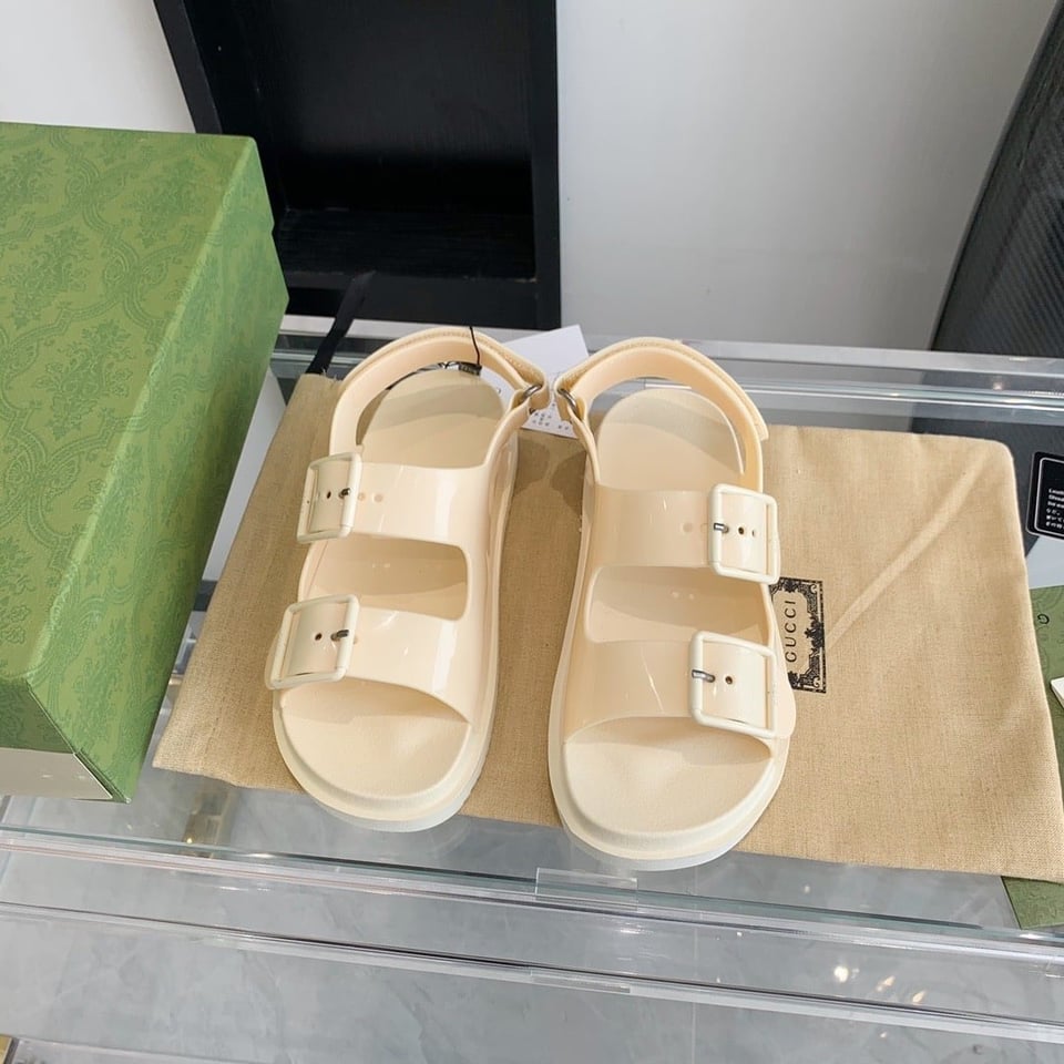 Gucci Women?S Sandal With Mini Double G White 660243 J8700 9050 view 9