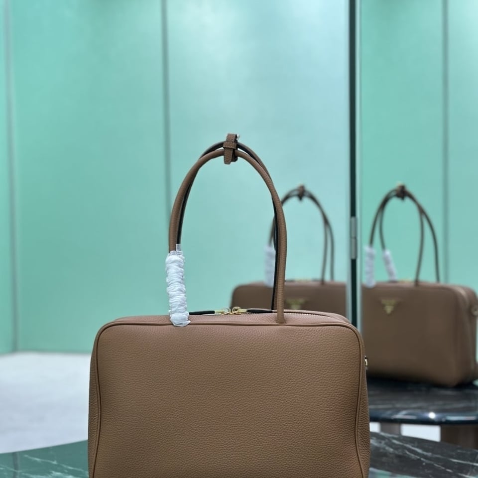 Prada Large Top Handle Bag Caramel 35Cm view 6