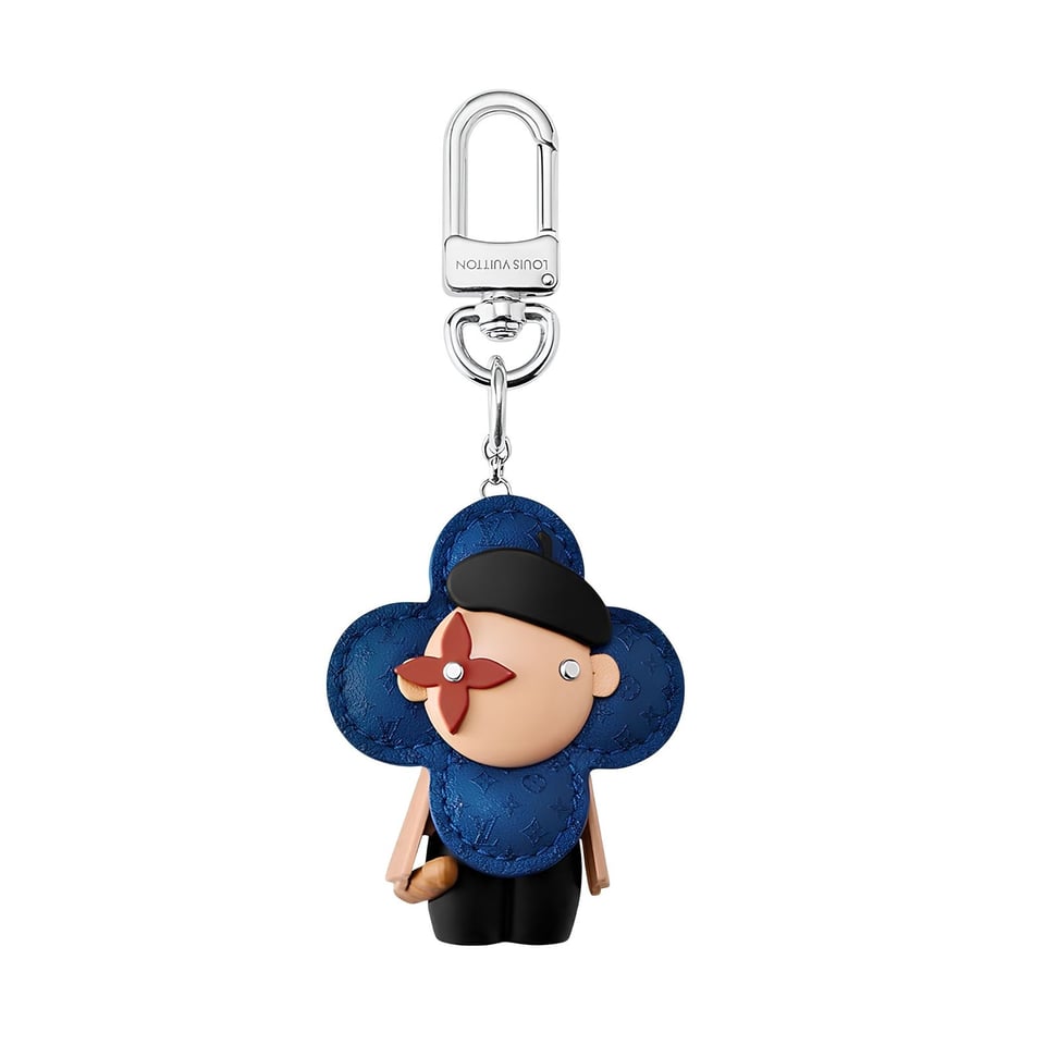 Louis Vuitton Vivienne In Paris Keychain Blue Monogram 13.5cm/5.3in