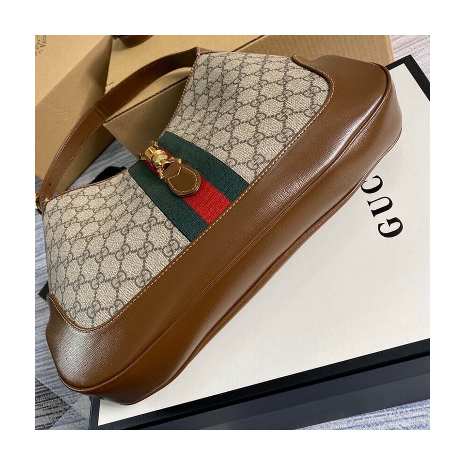 Gucci Jackie 1961 Medium Shoulder Bag in GG Canvas 36.5cm view 11