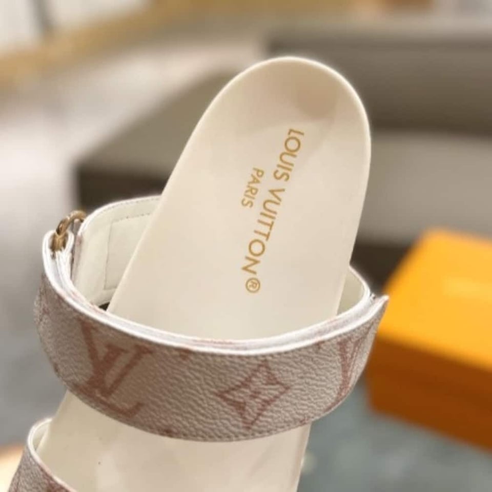 Louis Vuitton Bom Dia Flat Comfort Mule White view 6