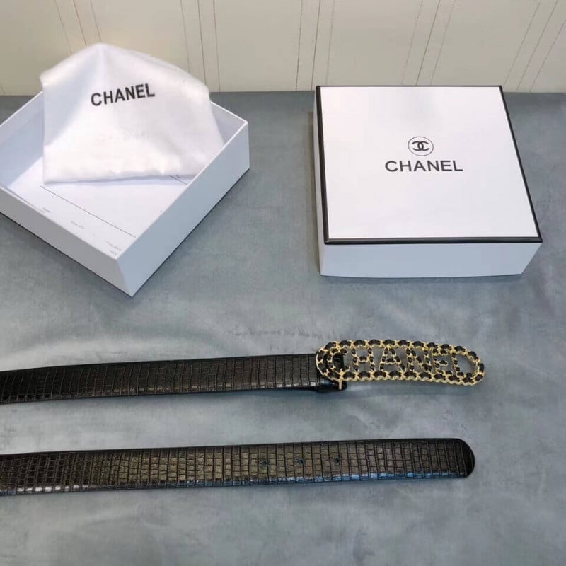 Chanel Lizard Calfskin 30mm Belt AA6600 view 6