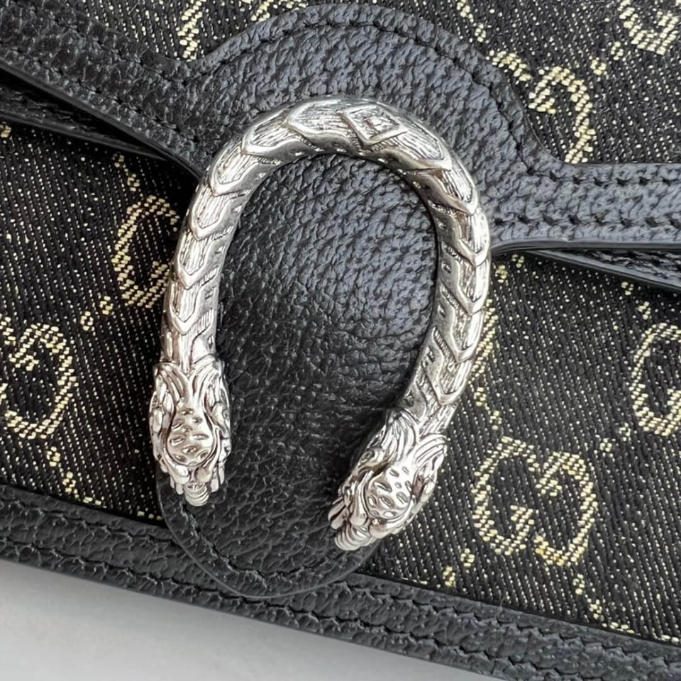 Gucci Dionysus GG Super Mini Bag in Black view 12